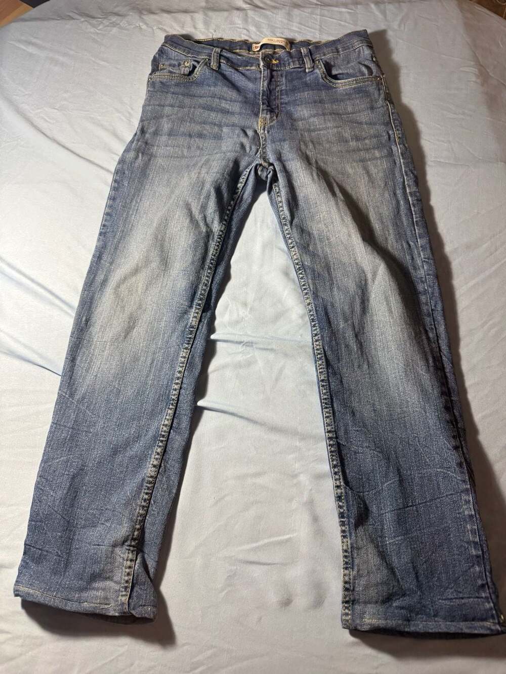 Kids 14 husky Levi's 502 Regular Taper Jeans, 33x28, Blue Denim